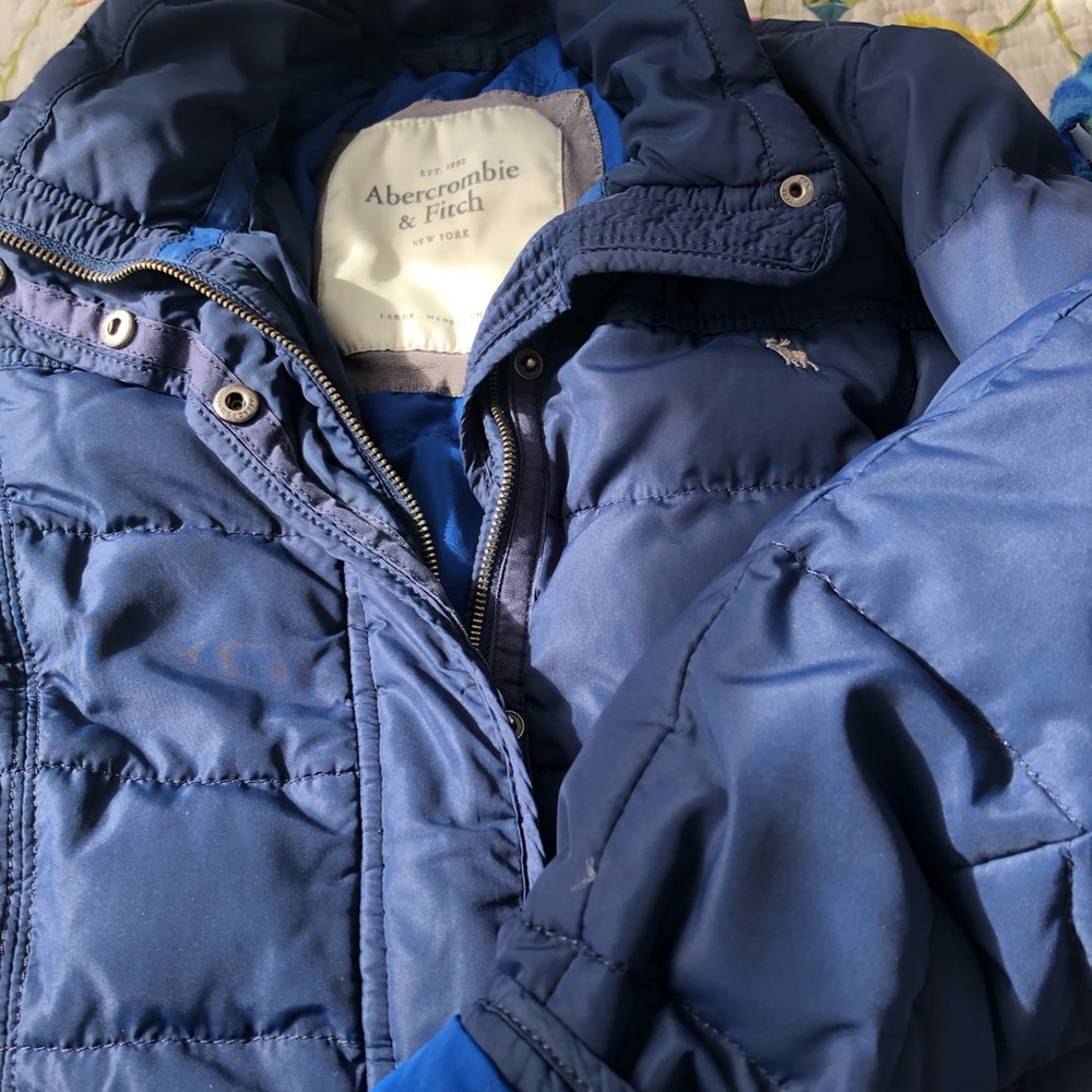 Abercrombie & Fitch Navy Outerwear - Picture 3 of 4